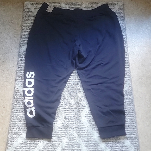 Adidas Navy Plus Size Logo Slim Pant Size 4X - Picture 2 of 8